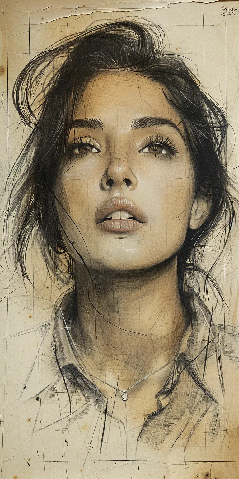 목탄 인물 스케치 (Charcoal Portrait Sketch) 대표 이미지
