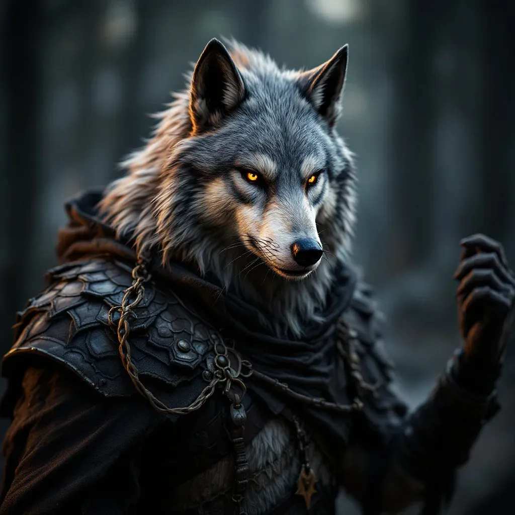 동물 의인화 늑대 전사 (Anthropomorphic Wolf Warrior) 대표 이미지