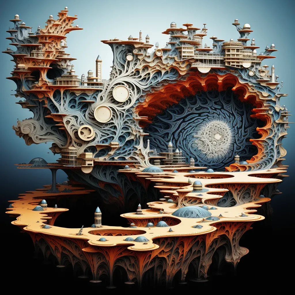 만델브로트 프랙탈 도시 (Mandelbrot Fractal Cityscape) 대표 이미지