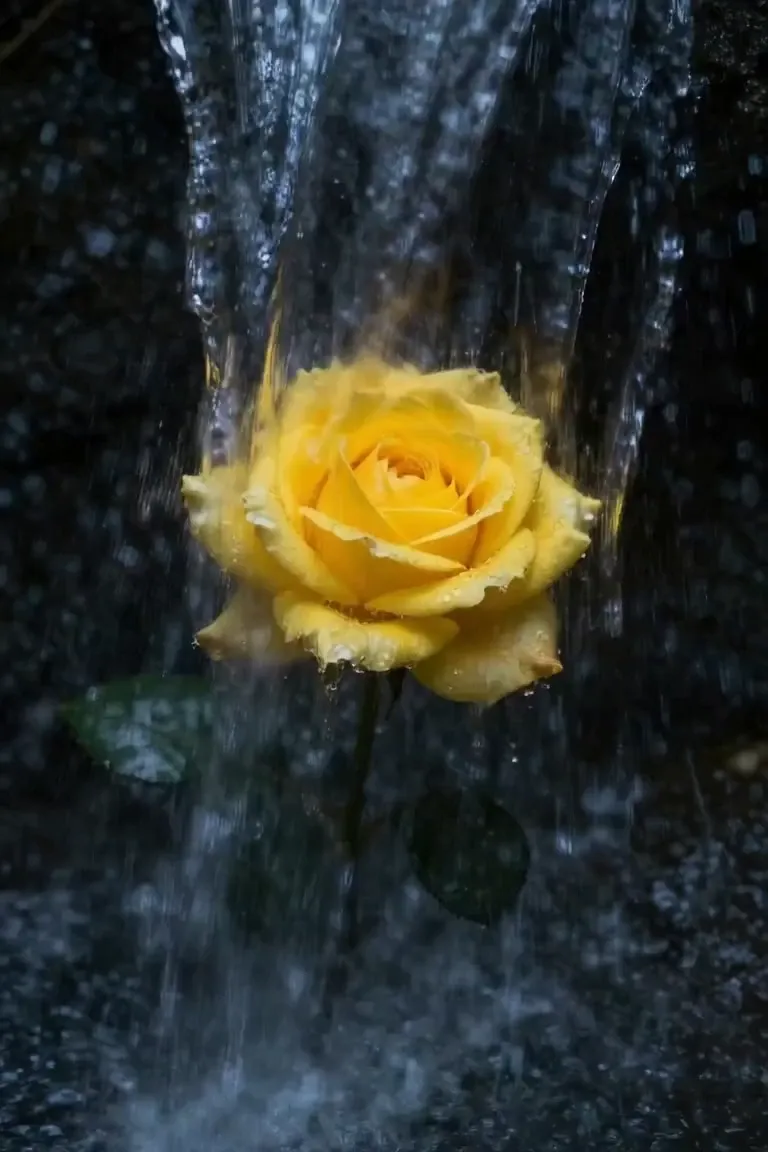 폭포 속 장미 물방울 매크로 (Rose in Waterfall Droplet Macro) 대표 이미지