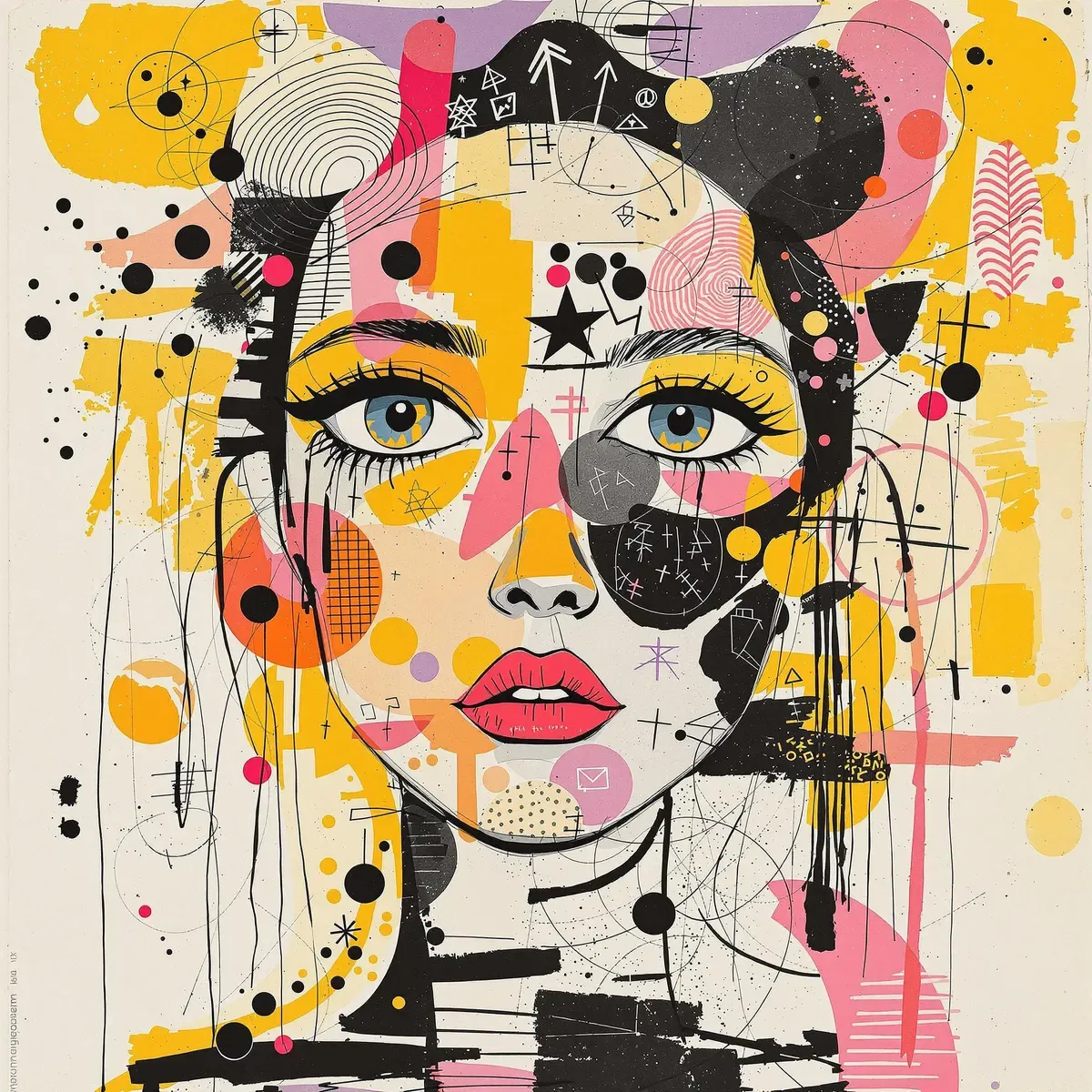 믹스드 미디어 콜라주 (Mixed Media Collage) 대표 이미지