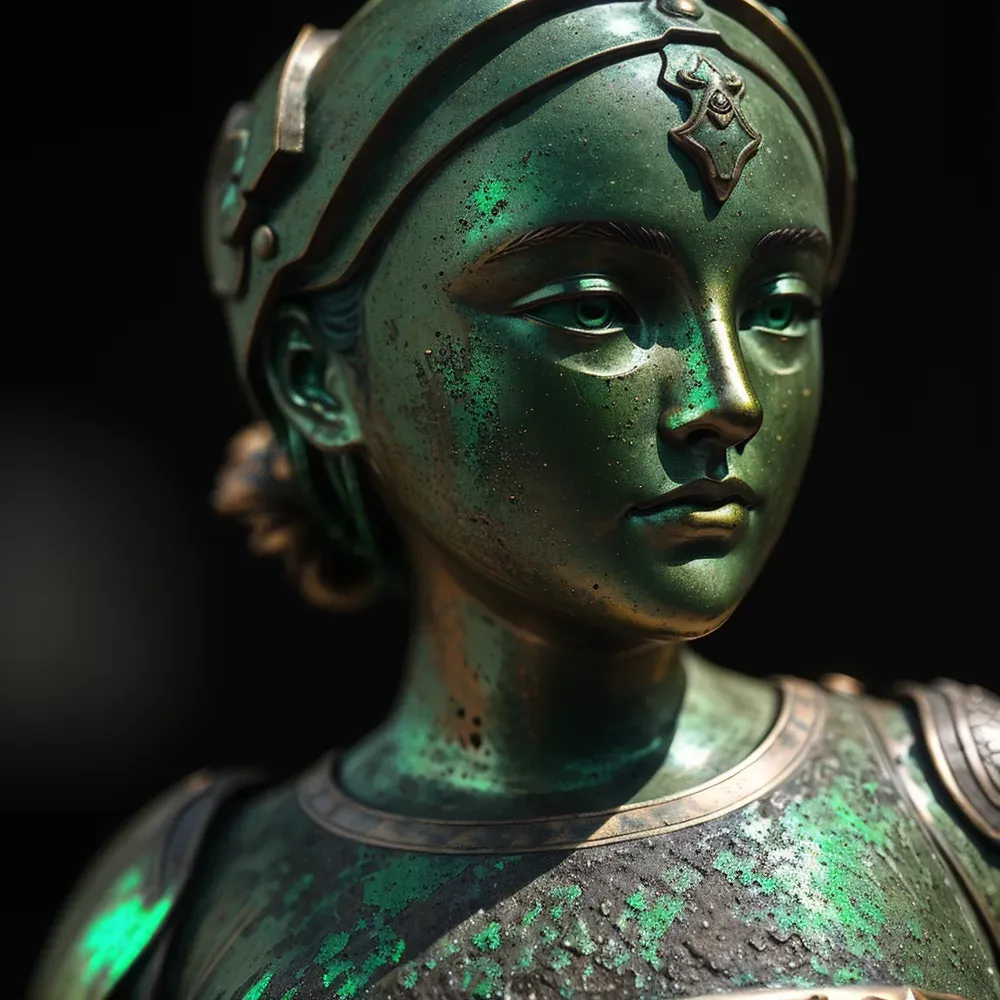 그린 패티나 브론즈 흉상 (Green Patina Bronze Bust) 대표 이미지