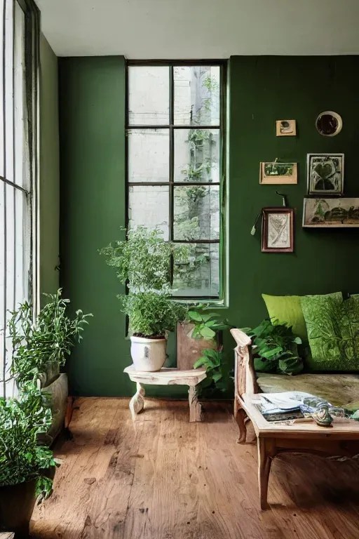 이클렉틱 그린 인테리어 (Eclectic Green Interior) 대표 이미지