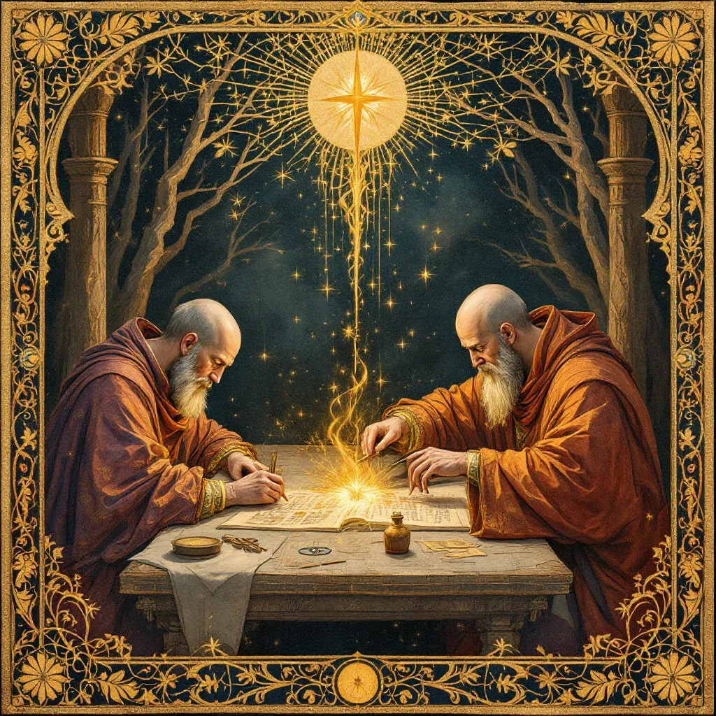 중세 채색 필사본 수도사 (Illuminated Manuscript Monks) 대표 이미지