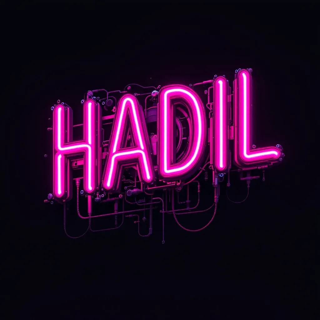 네온 튜브 3D 타이포 (Neon Tube 3D Typography) 대표 이미지
