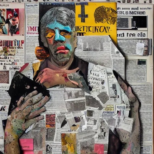 에디토리얼 구아슈 임파스토 콜라주 (Editorial Gouache Impasto Collage) 대표 이미지