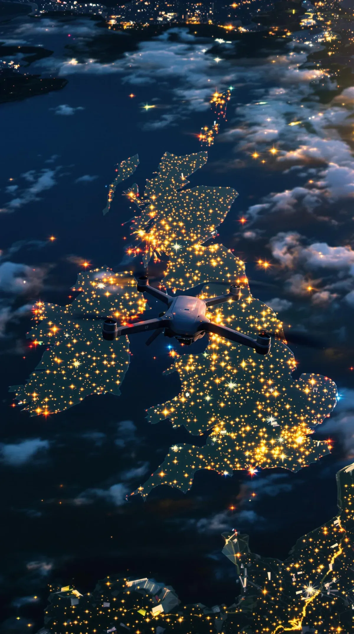 정찰 드론 UK 항공 합성 (Reconnaissance Drone over the UK) 대표 이미지