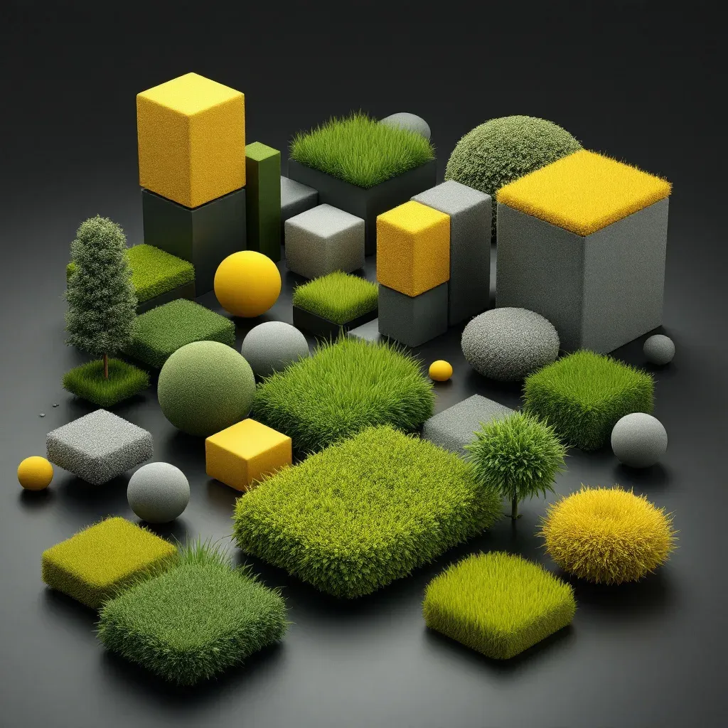 이끼 큐브 3D 지오메트리 (Moss Cube 3D Geometry) 대표 이미지