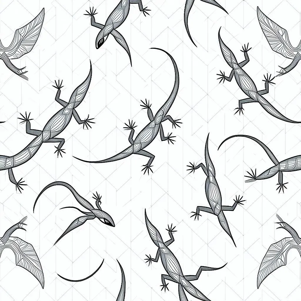 인터락킹 애니멀 테셀레이션 패턴 (Interlocking Animal Tessellation Pattern) 대표 이미지