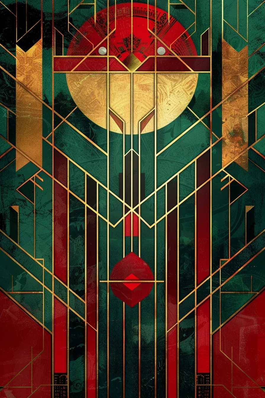 아르데코 기하학 포스터 (Art Deco Geometric Poster) 대표 이미지