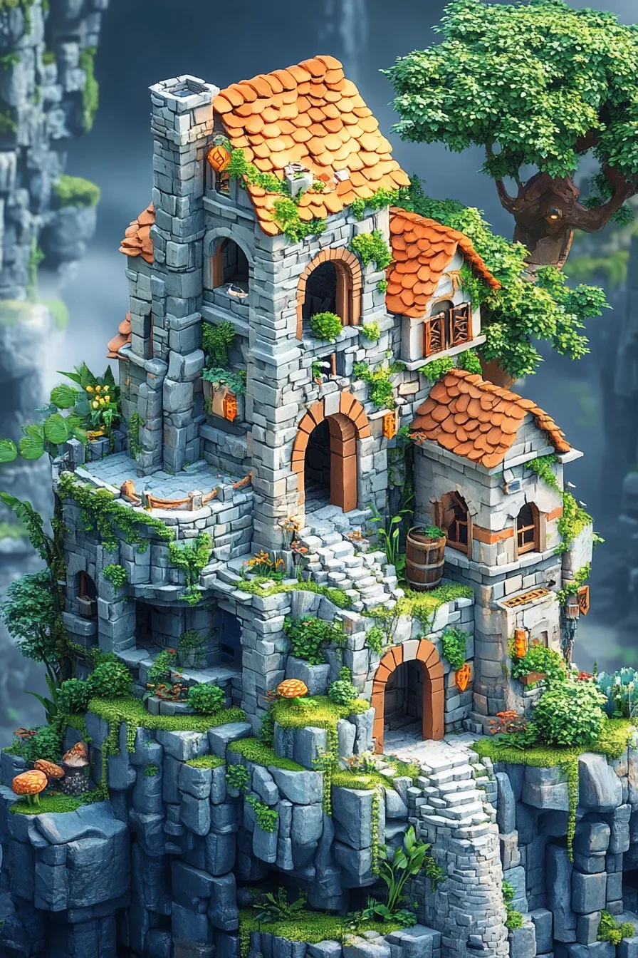 아이소메트릭 빌딩 디오라마 (Isometric Building Diorama) 대표 이미지