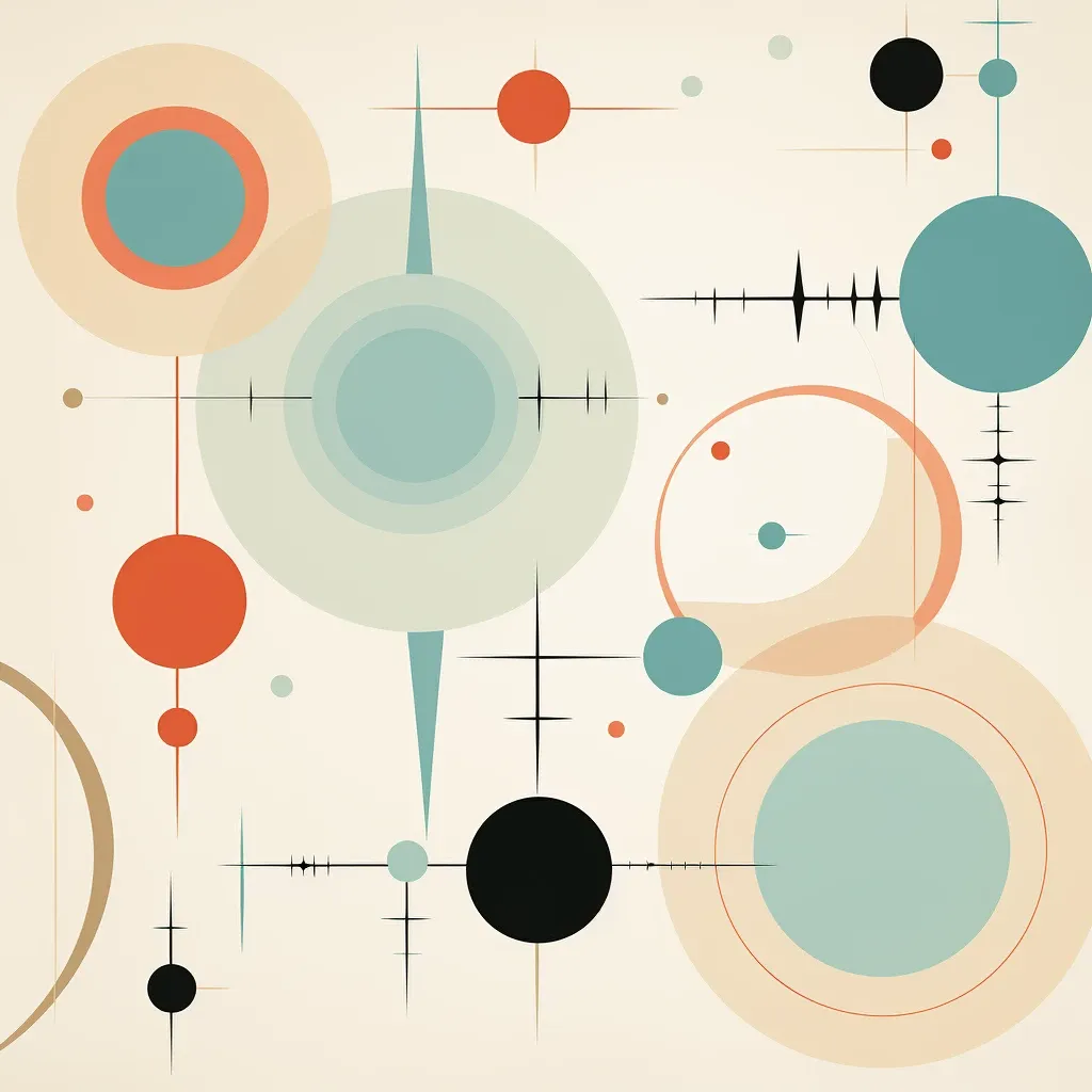 미드센추리 아토믹 오브 패턴 (Mid-Century Atomic Age Orb Pattern) 대표 이미지