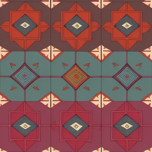 구나족 몰라 아플리케 패턴 (Guna Mola Appliqué Pattern) 대표 이미지