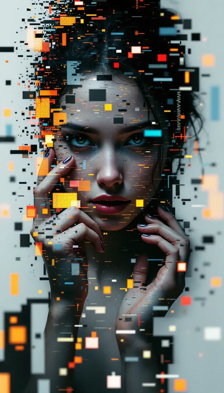 픽셀 소팅 글리치 포트레이트 (Pixel Sorting Glitch Portrait) 대표 이미지