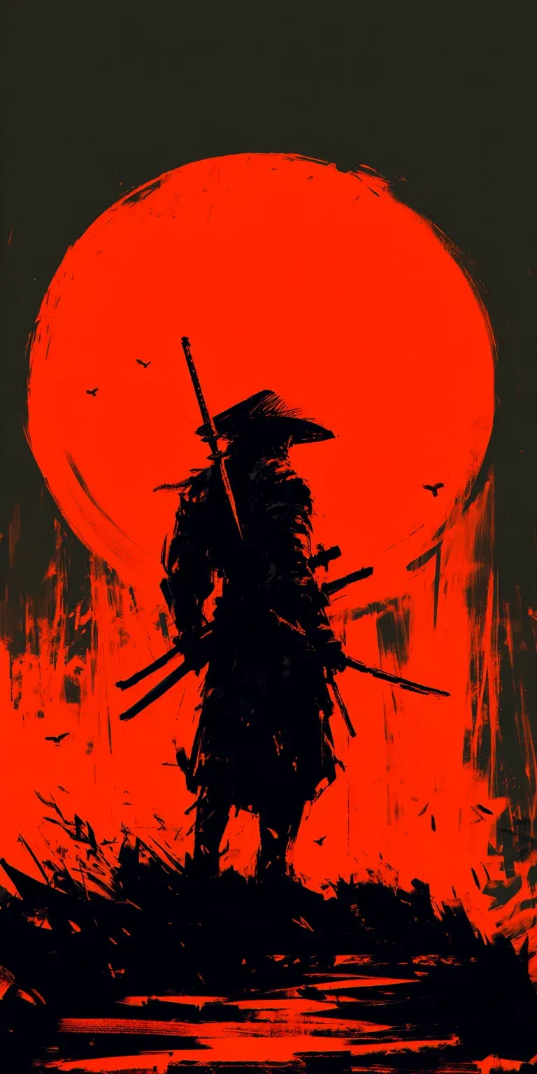 진홍빛 사무라이 실루엣 (Crimson Samurai Silhouette) 대표 이미지