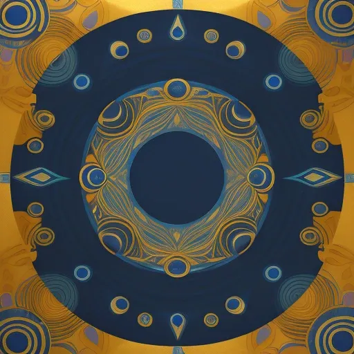 블리스코 스타일 왁스 프린트 메달리온 (Vlisco-Style Wax Print Medallion) 대표 이미지