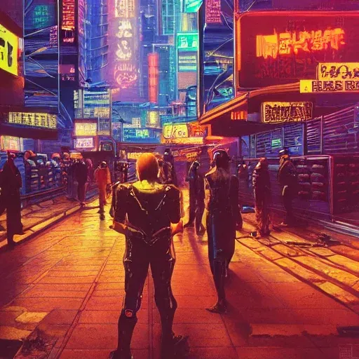 사이버펑크 야시장 골목 (Cyberpunk Night Market Alley) 대표 이미지