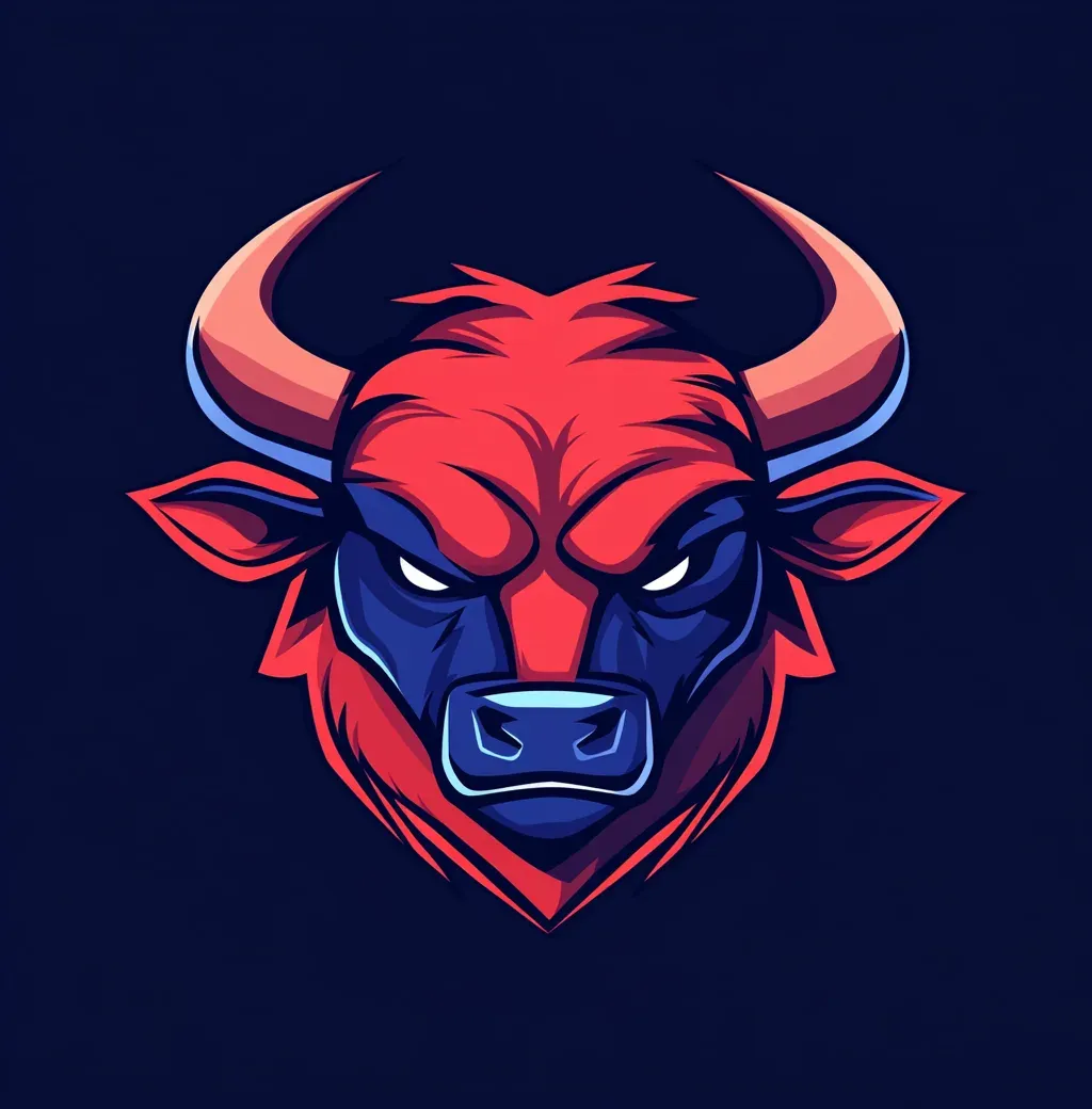스포츠 불 마스코트 로고 (Sports Bull Mascot Logo) 대표 이미지