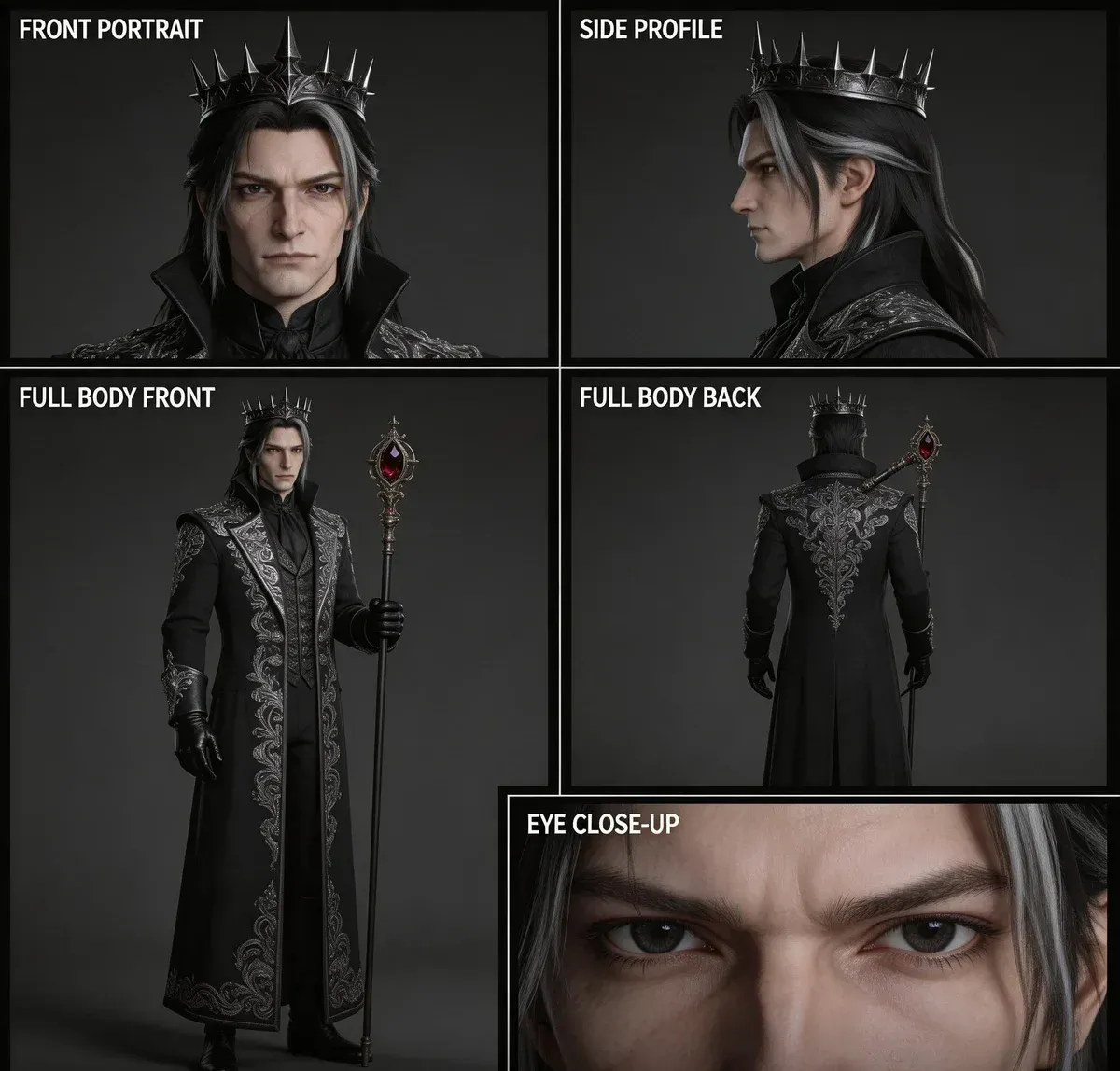 다크 판타지 이블 킹 캐릭터시트 (Dark Fantasy Evil King Character Sheet) 대표 이미지