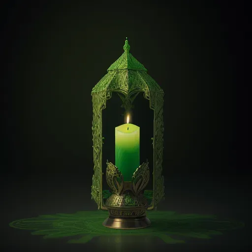 왁스 캔들 랜턴 렌더 (Wax Candle Lantern Render) 대표 이미지
