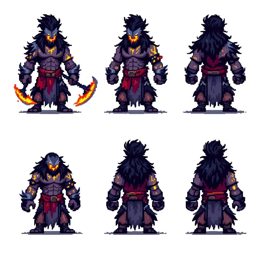 픽셀 스프라이트 캐릭터 시트 (Pixel Sprite Character Sheet) 대표 이미지