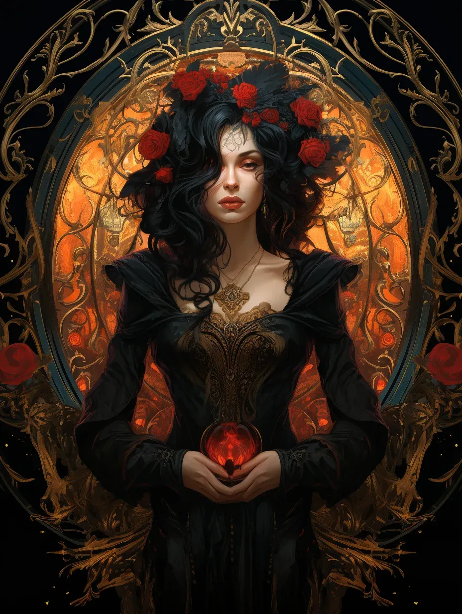 아르누보 타로카드 초상 (Art Nouveau Tarot Card) 대표 이미지
