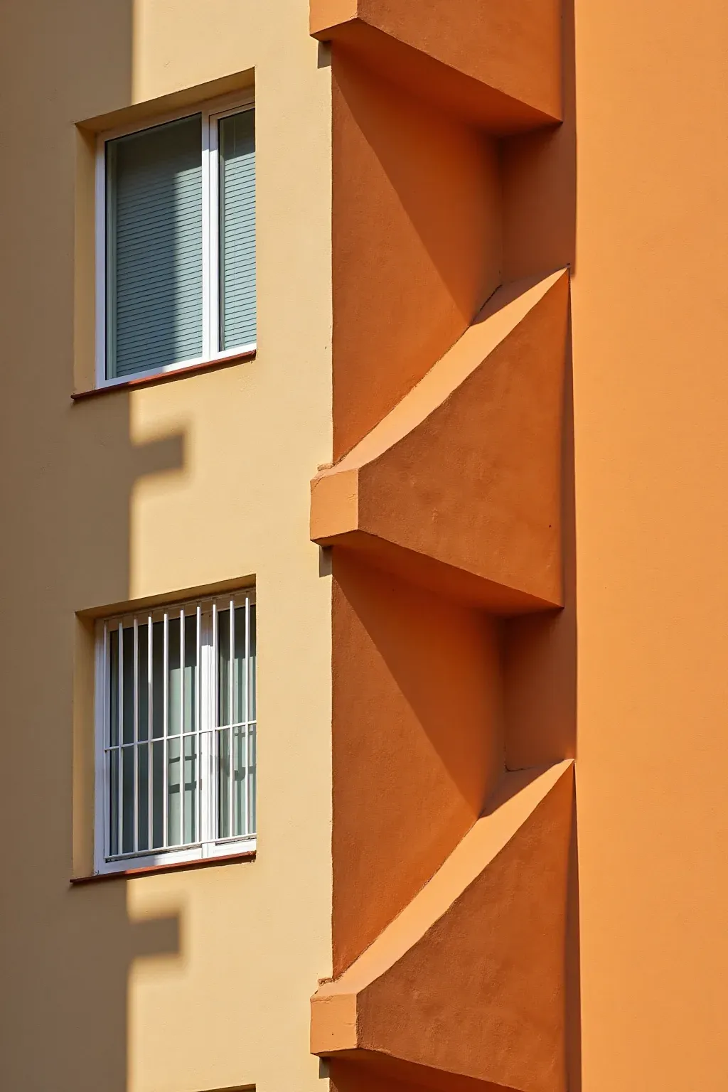 테라코타 파사드 대각선 그림자 (Terracotta Facade Diagonal Shadow) 대표 이미지