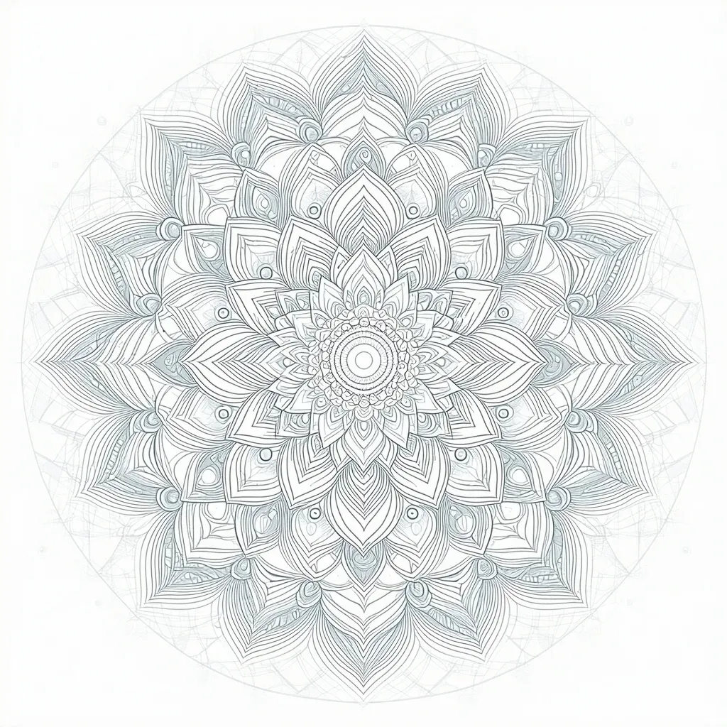 만다라 컬러링 패턴 (Mandala Coloring Pattern) 대표 이미지