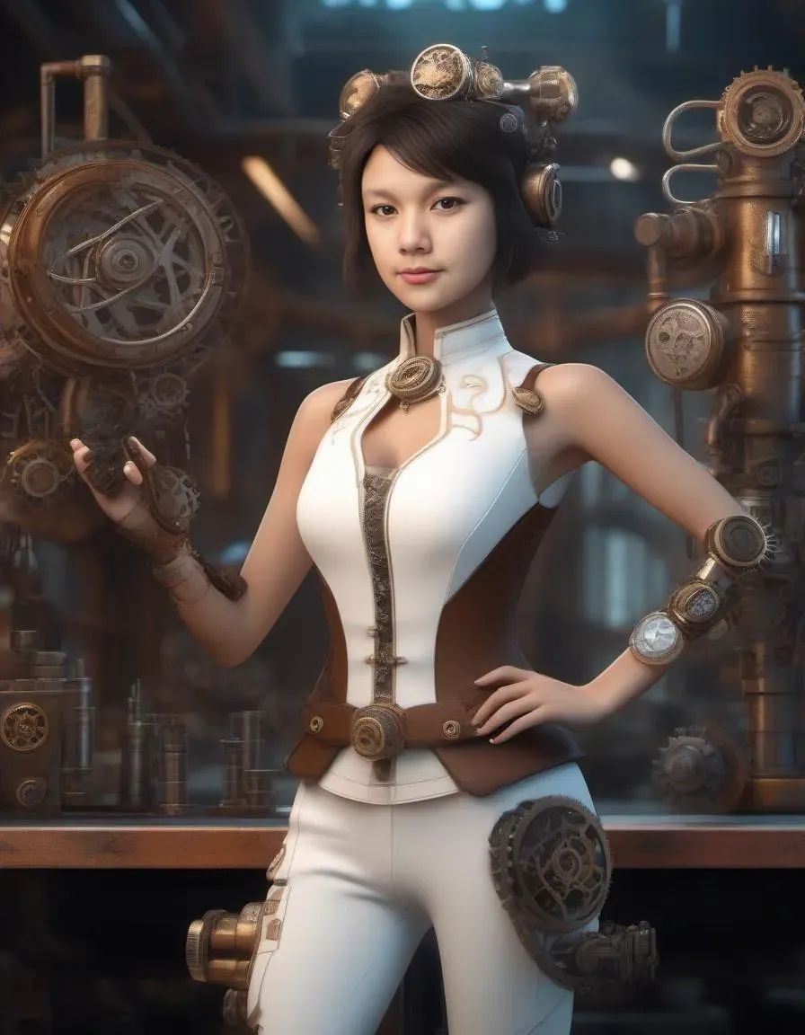스팀펑크 발명가 캐릭터 (Steampunk Inventor Character) 대표 이미지