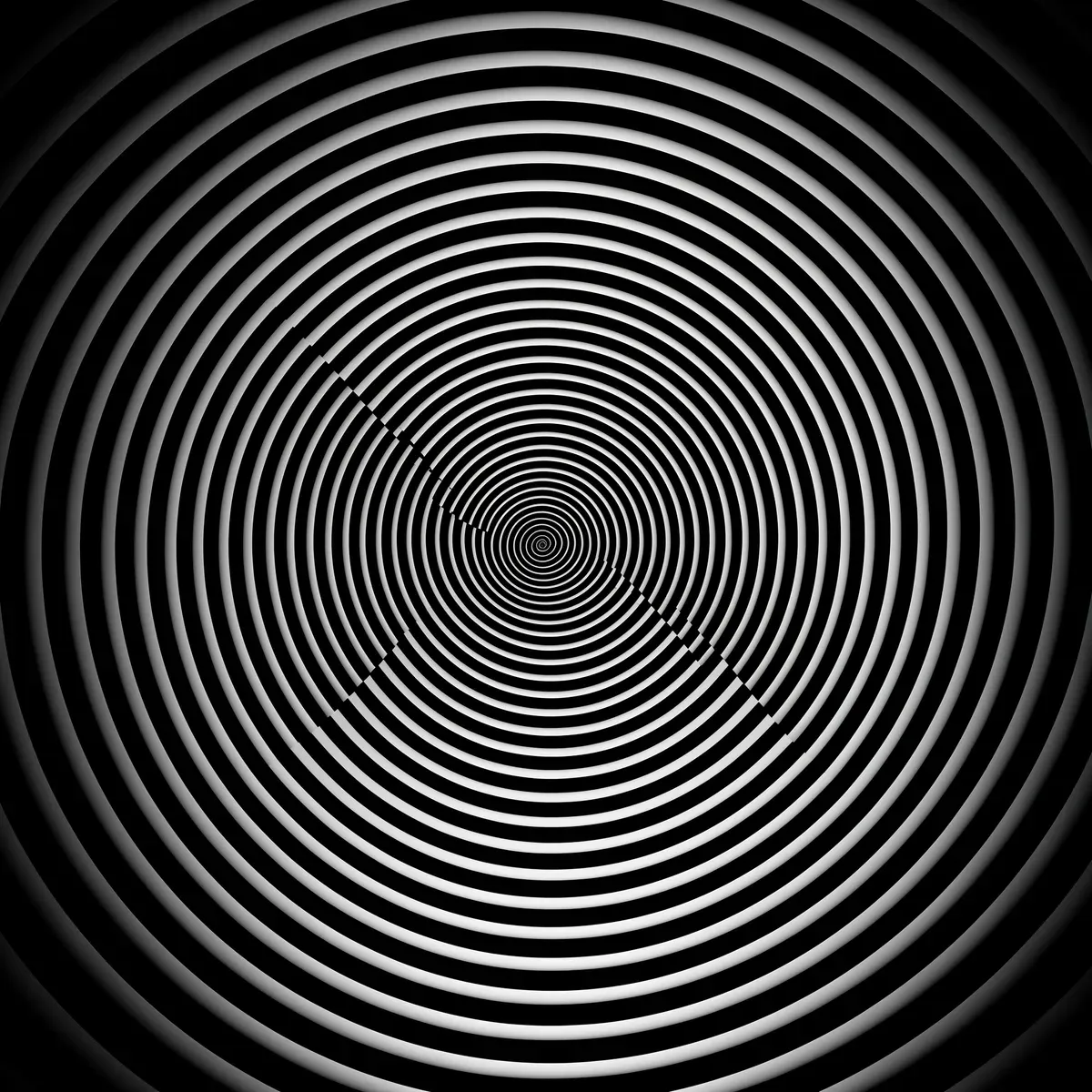 동심원 옵아트 패턴 (Concentric Circle Op Art Pattern) 대표 이미지